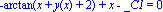 -arctan(x+y(x)+2)+x-_C1 = 0