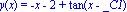 y(x) = -x-2+tan(x-_C1)